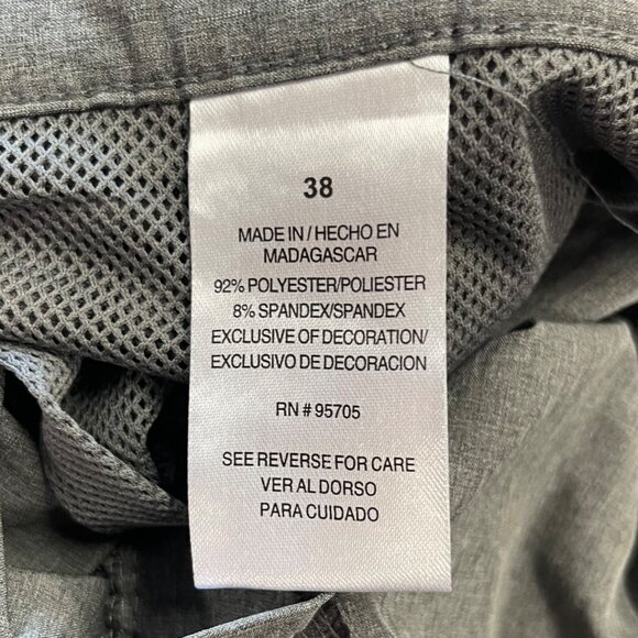 Iron Co Mens 38 Gray Cargo Shorts Zip Pockets Utility Belt Outdoor Summer Wear - Picture 11 of 15